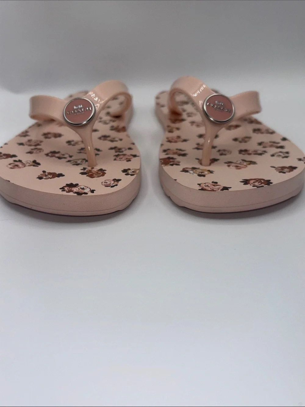 COACH Pink Floral’s Flip Flop Sandals